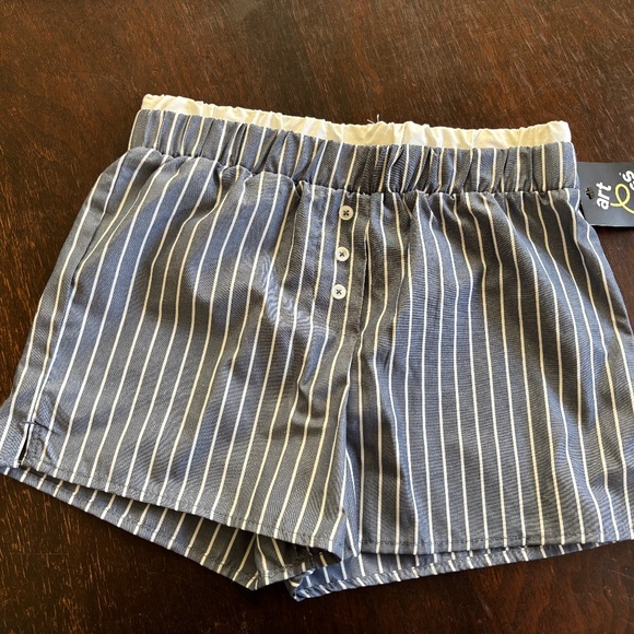 ART CLASS (TARGET) GIRLS' BLUE/WHITE STRIPED SHORTS SZ 8 - NWT - Picture 1 of 4